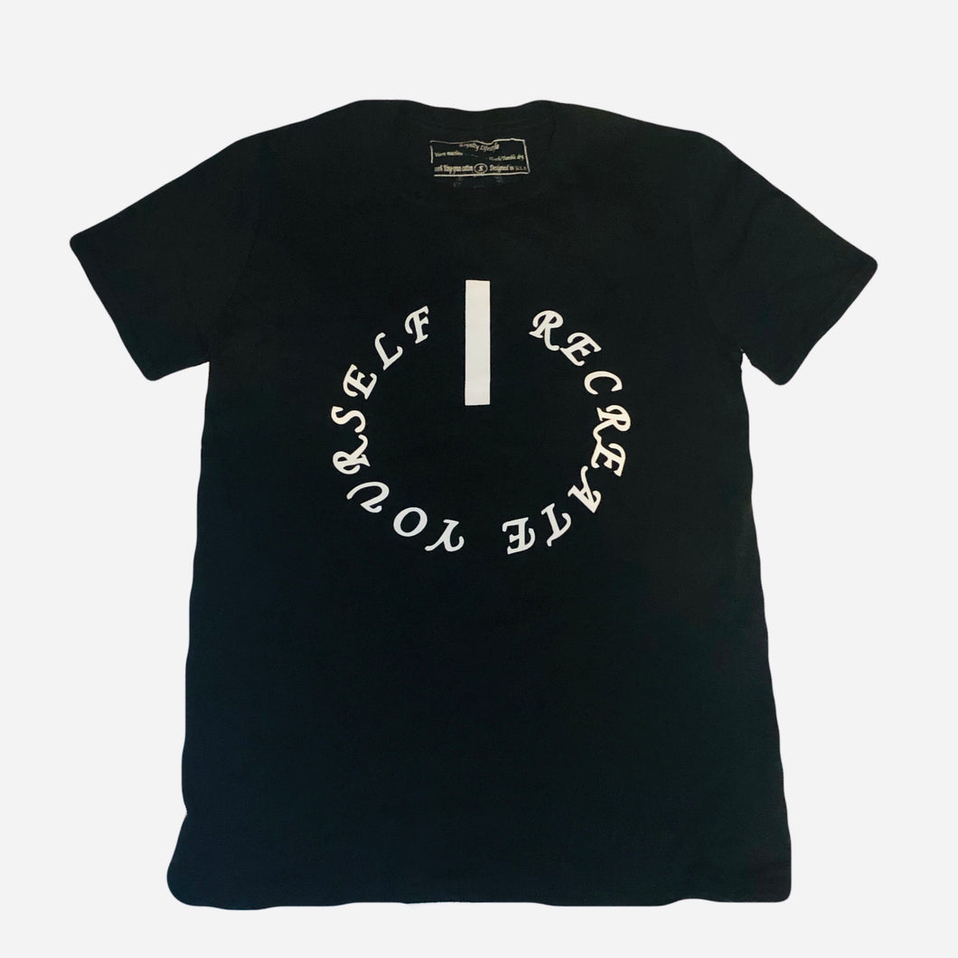 Recreate Yourself T-Shirt Black/White